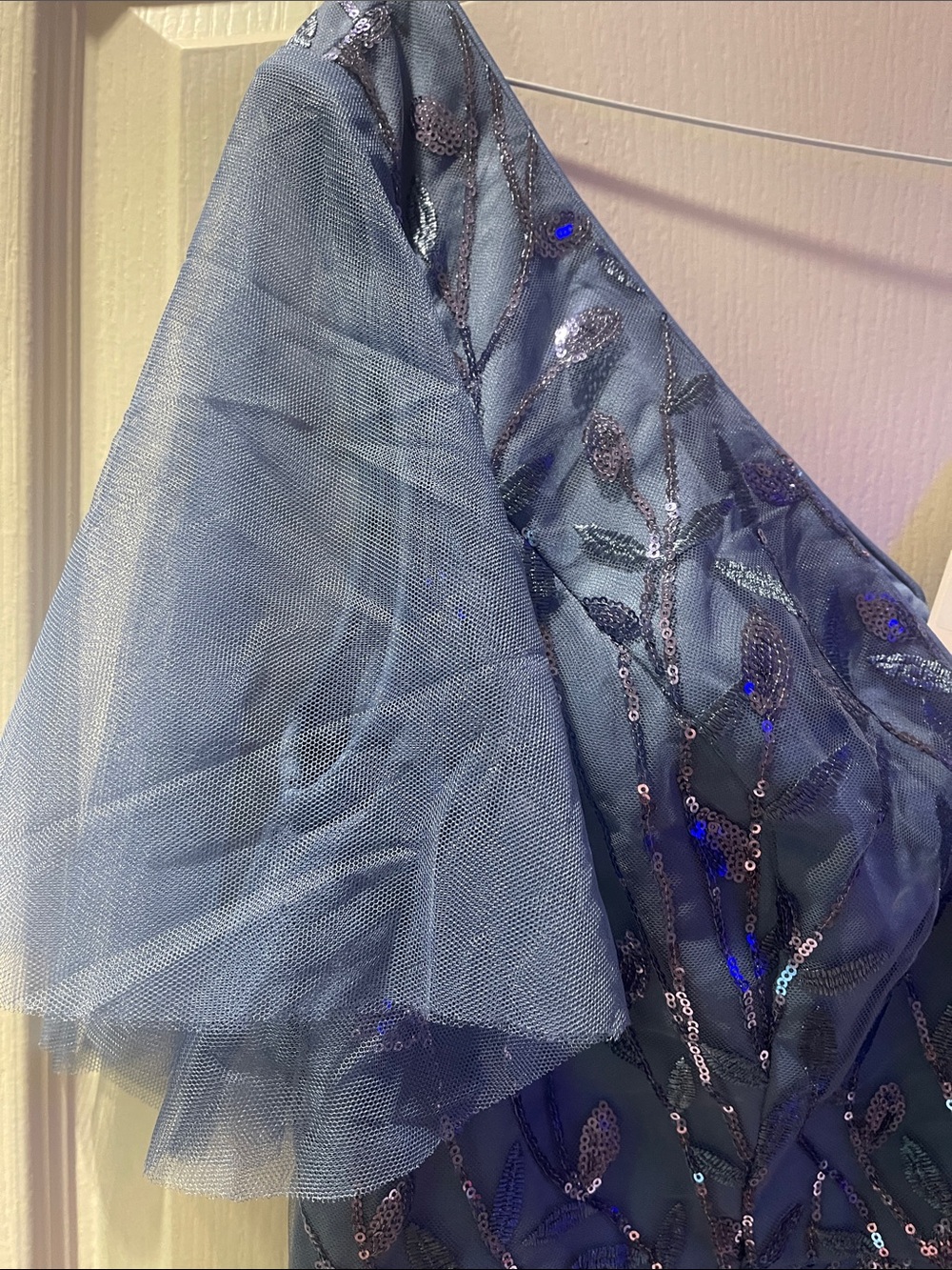 Ever Pretty Dusty Blue Embroidered Tulle Evening Dress - Picture 2 of 6